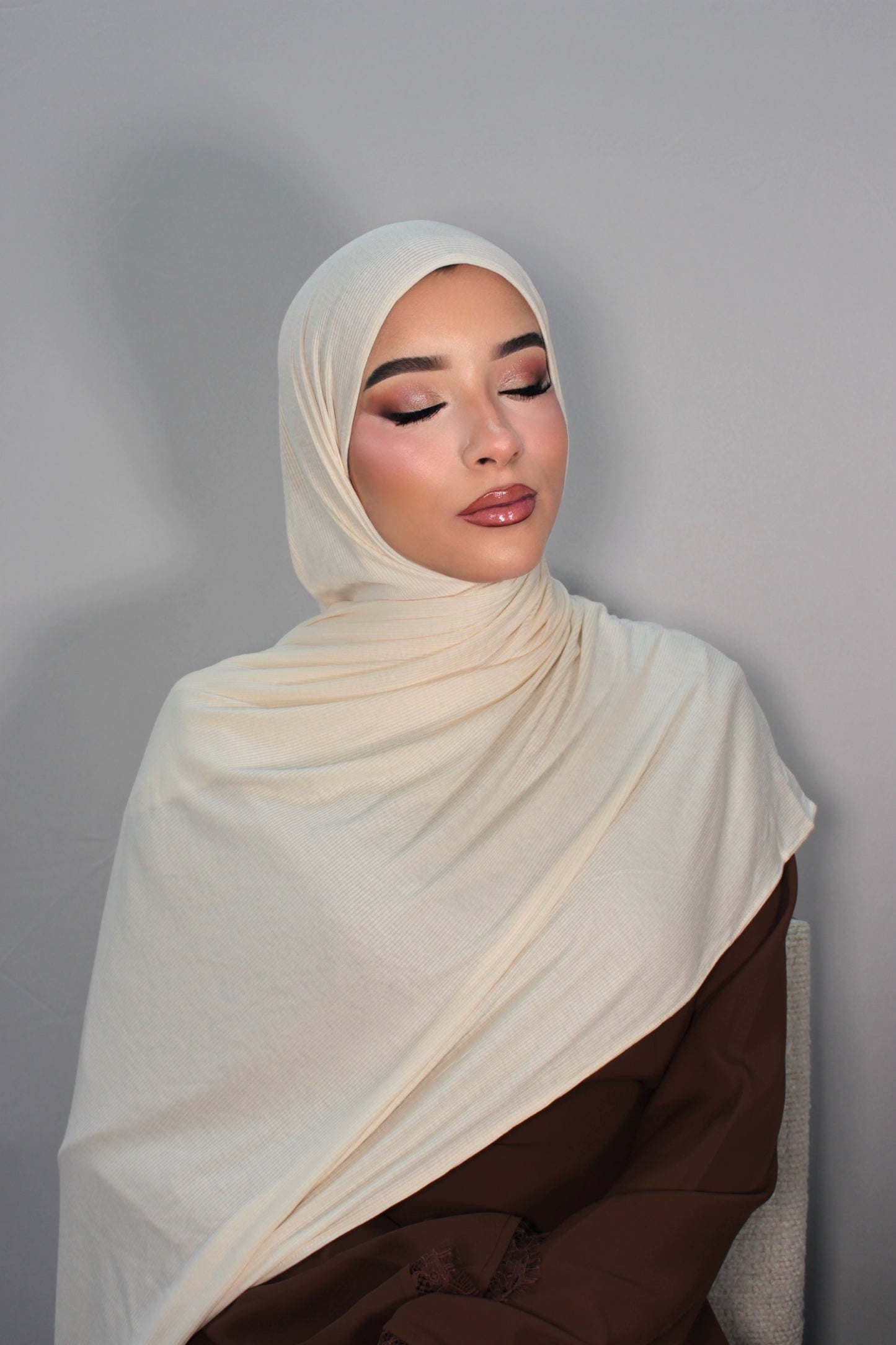 Vanilla Ribbed Bamboo Hijab