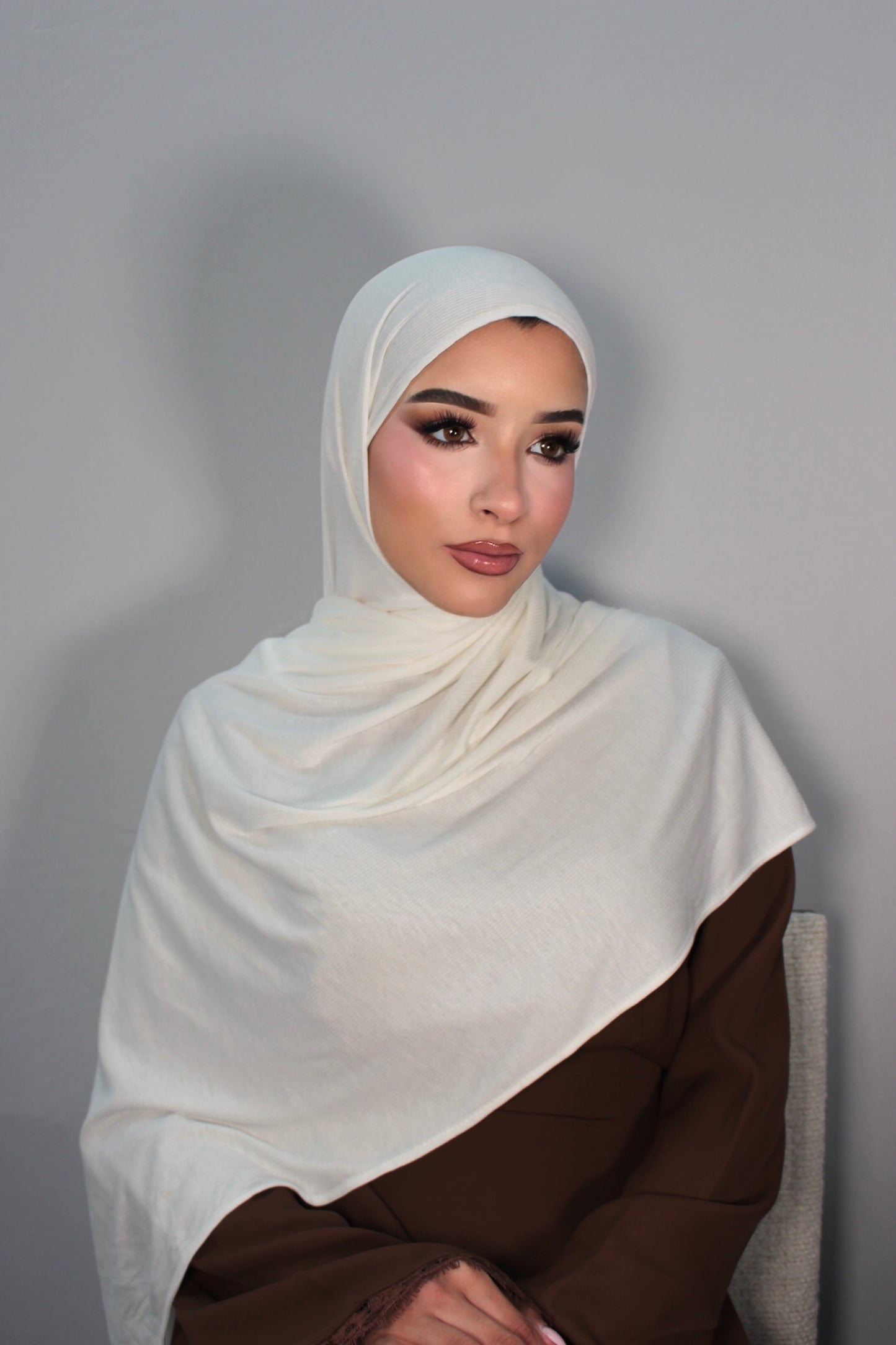 Porcelain Ribbed Bamboo Hijab