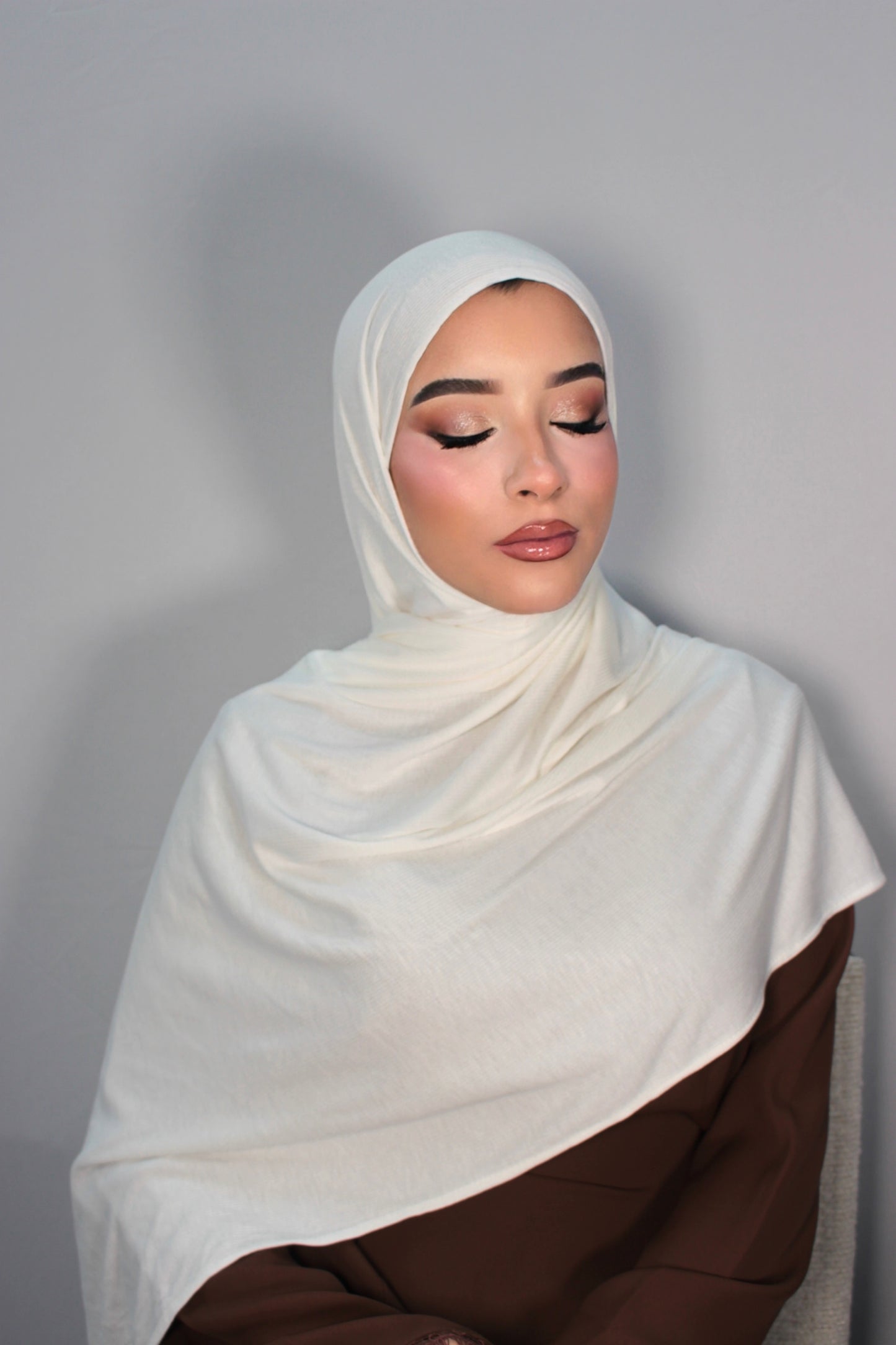Porcelain Ribbed Bamboo Hijab