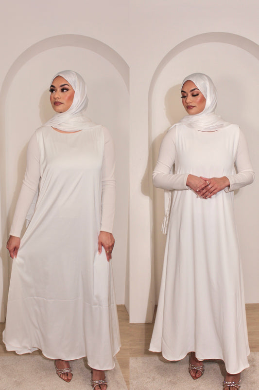 White Reversible Slip Dress (sleeveless) image 0
